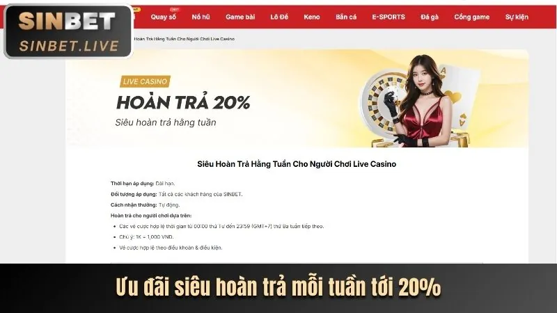 Hoàn trả hàng ngày và thưởng nạp lại tại 988bet